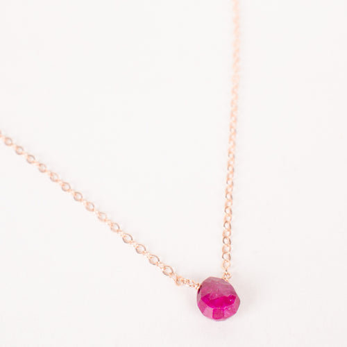 Floating Ruby Choker