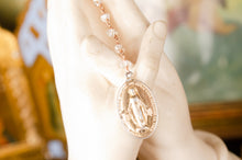Vintage Italian Miraculous Medal with Herkimer Diamond Lariat