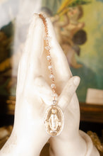 Vintage Italian Miraculous Medal with Herkimer Diamond Lariat