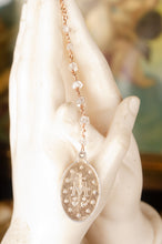 Vintage Italian Miraculous Medal with Herkimer Diamond Lariat