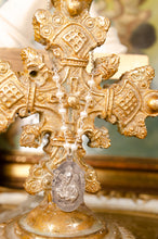 Vintage Italian Our Lady of Consolation & Sacred Heart Pendant