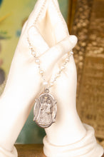 Vintage Italian Our Lady of Consolation & Sacred Heart Pendant