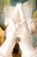 Vintage Our Lady of Consolation Freshwater Pearl & Herkimer Diamond Necklace