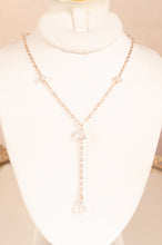 Luminous Herkimer Diamond Lariat in 14k Rose Gold Filled