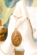 Vintage Italian Sacred Heart of Jesus Pearl Lariat