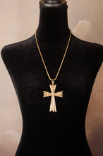 Vintage Oversized Floral Brass Cross