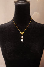 Upcycled Brass Baroque Pearl Lariat