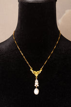 Upcycled Brass Baroque Pearl Lariat