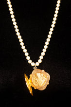 Brass Locket on Napier Pearl Strand