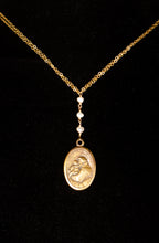 Vintage Sacred Heart Freshwater Pearl Lariat