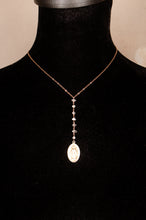 Vintage Italian Miraculous Medal with Herkimer Diamond Lariat