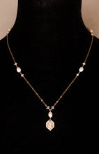 Vintage Our Lady of Consolation Freshwater Pearl & Herkimer Diamond Necklace