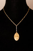 Vintage Italian Sacred Heart of Jesus Pearl Lariat
