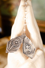 Vintage Miraculous Medal/Sacred Heart Herkimer DIamond Lariat