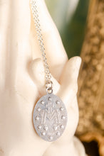 Vintage Italian Miraculous Medal in Silver