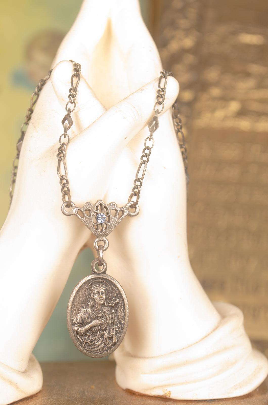 Vintage Saint Philomena Pendant