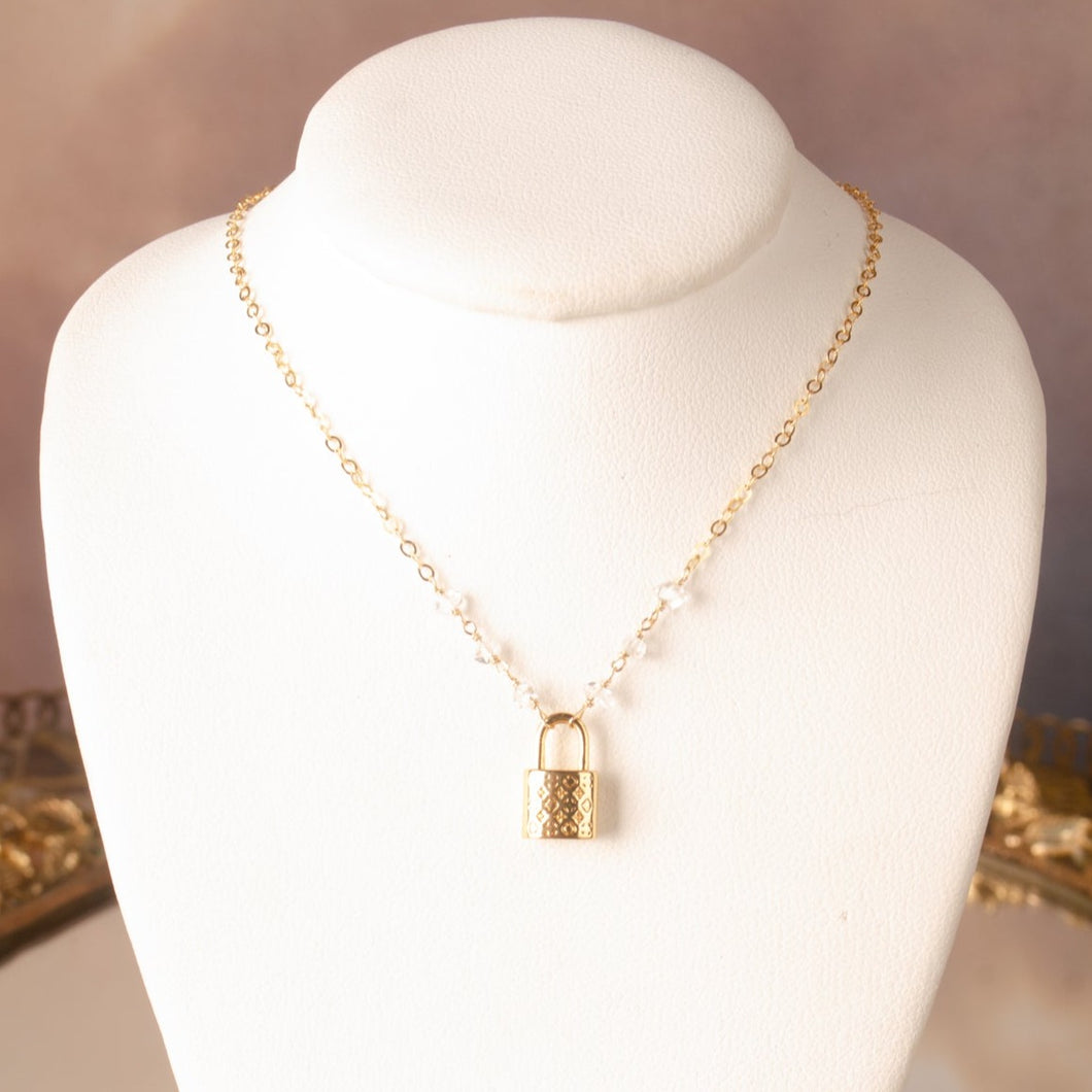 Baby Locked Herkimer Diamond Pendant