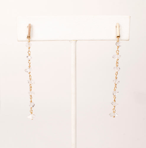 Glittering Herkimer Diamond Earrings