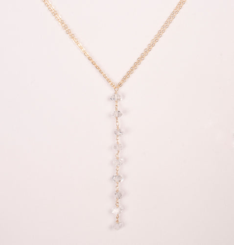 Glimmering Herkimer Diamond Lariat