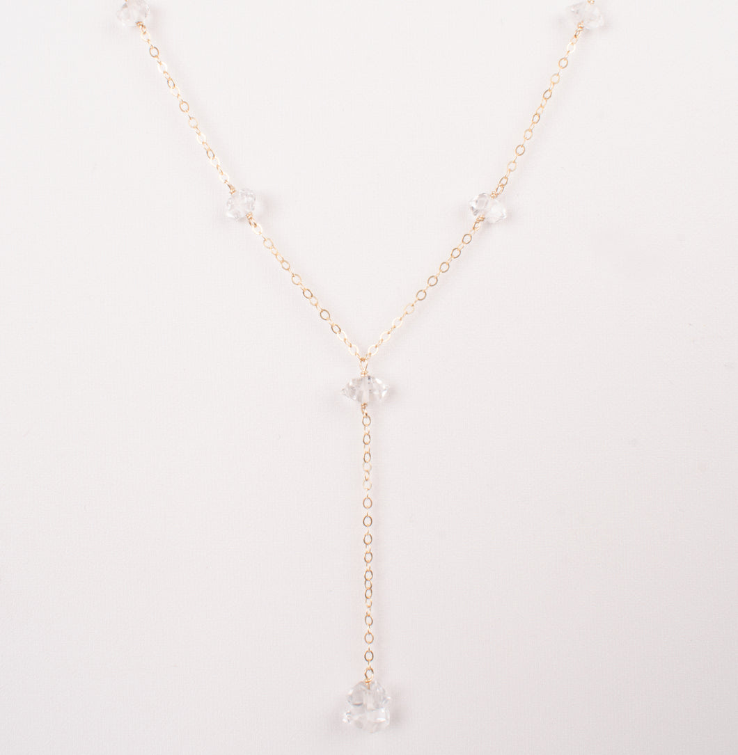 Luminous Herkimer Diamond Lariat