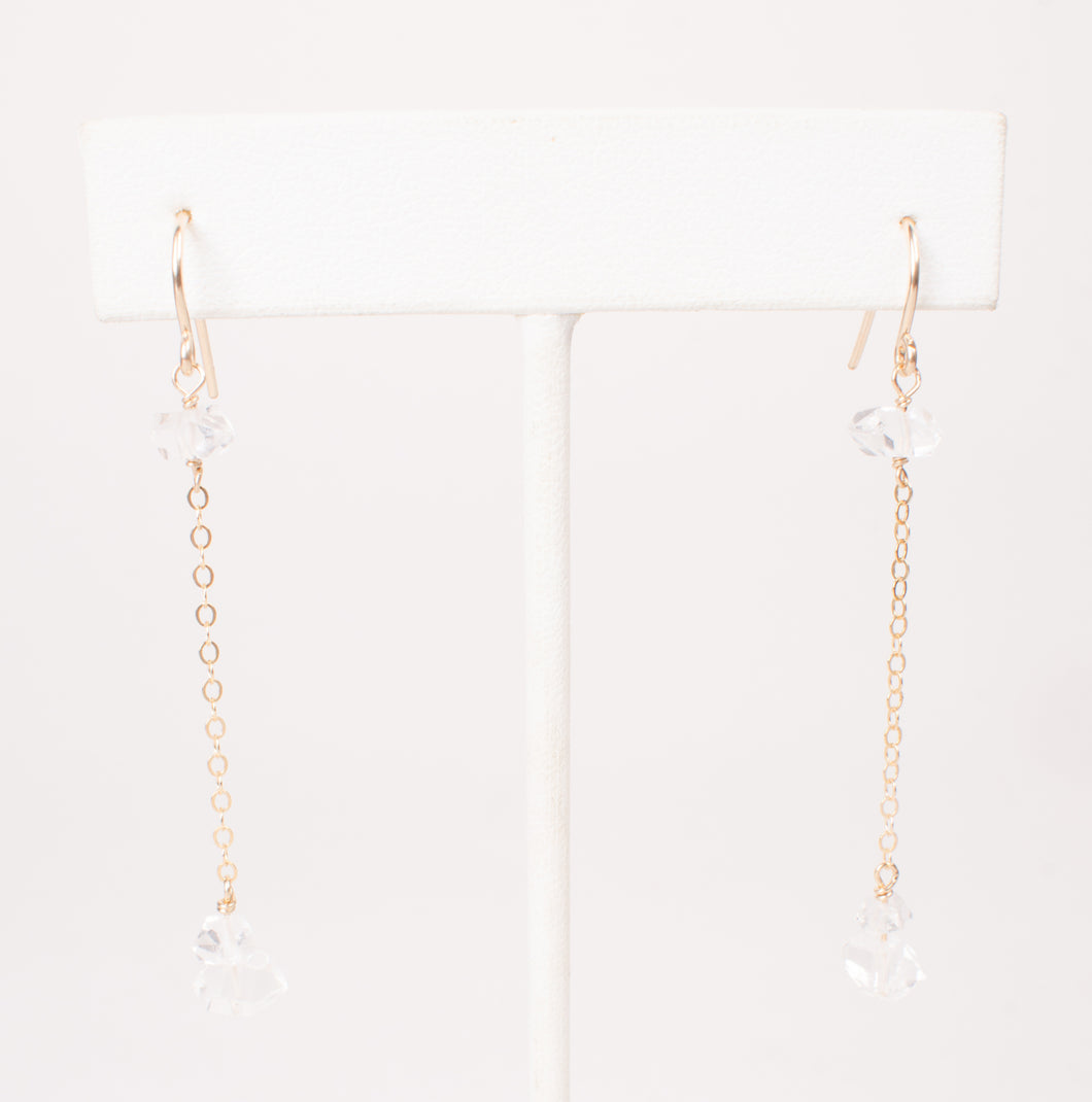 Glowing Herkimer Diamond Earrings