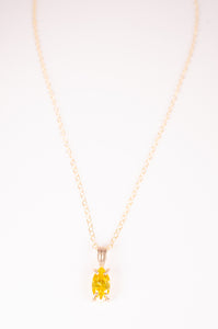 Yellow Zircon Marquis Cut Pendant