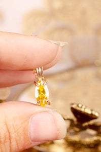 Yellow Zircon Marquis Cut Pendant