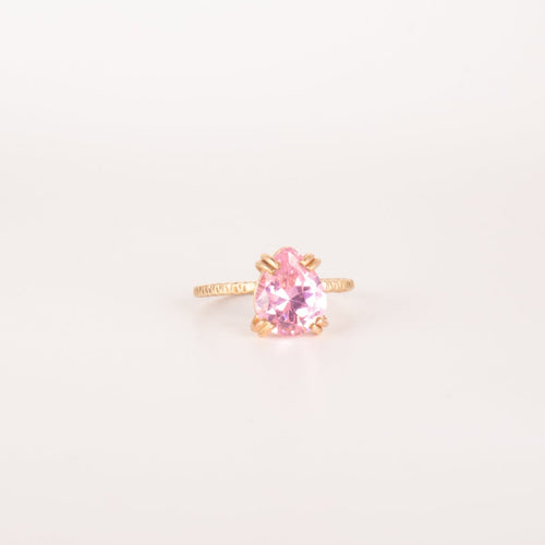 Expanding Hearts Pear Zircon Ring